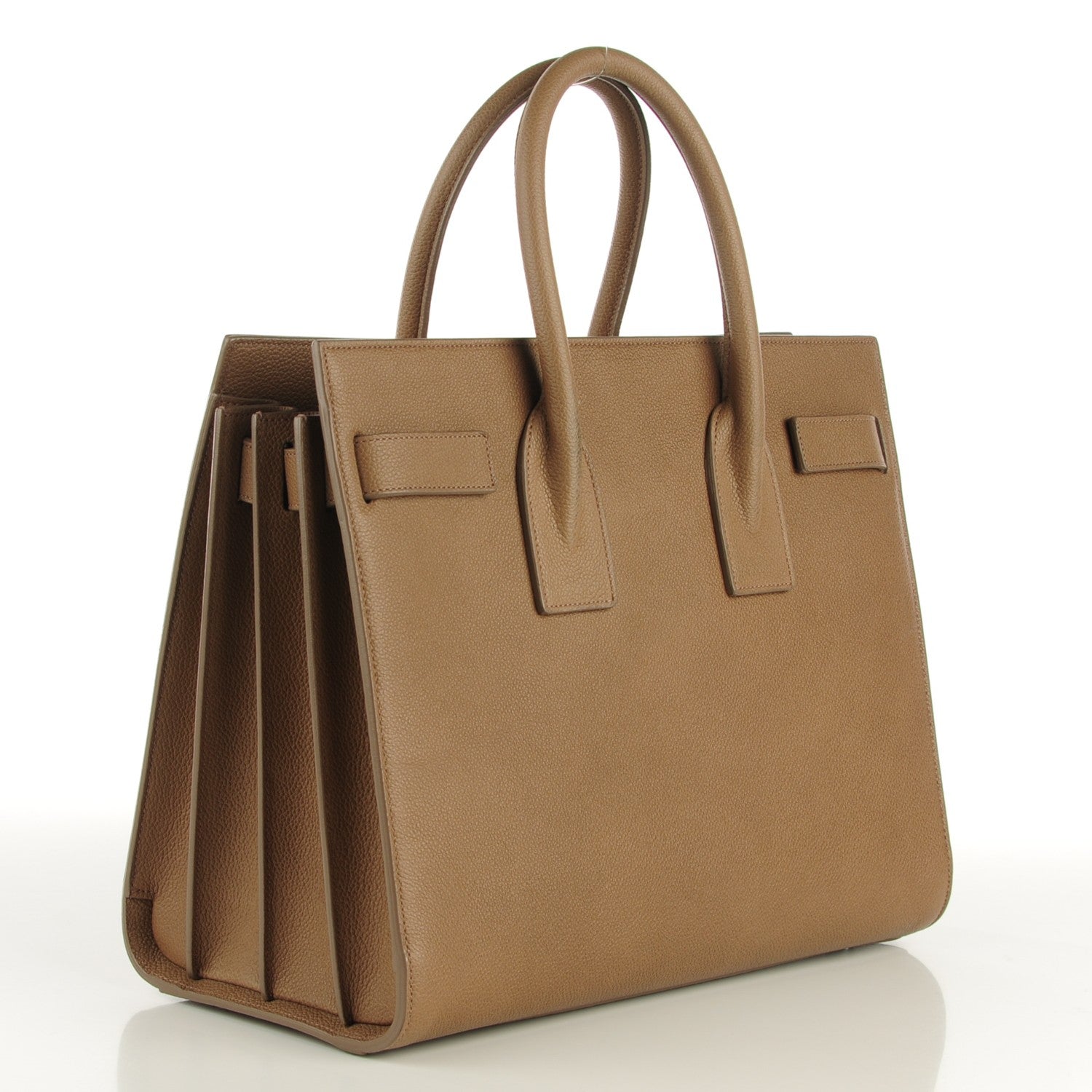 Saint Laurent Grained Calfskin Small Sac De Jour Taupe 3 of 8