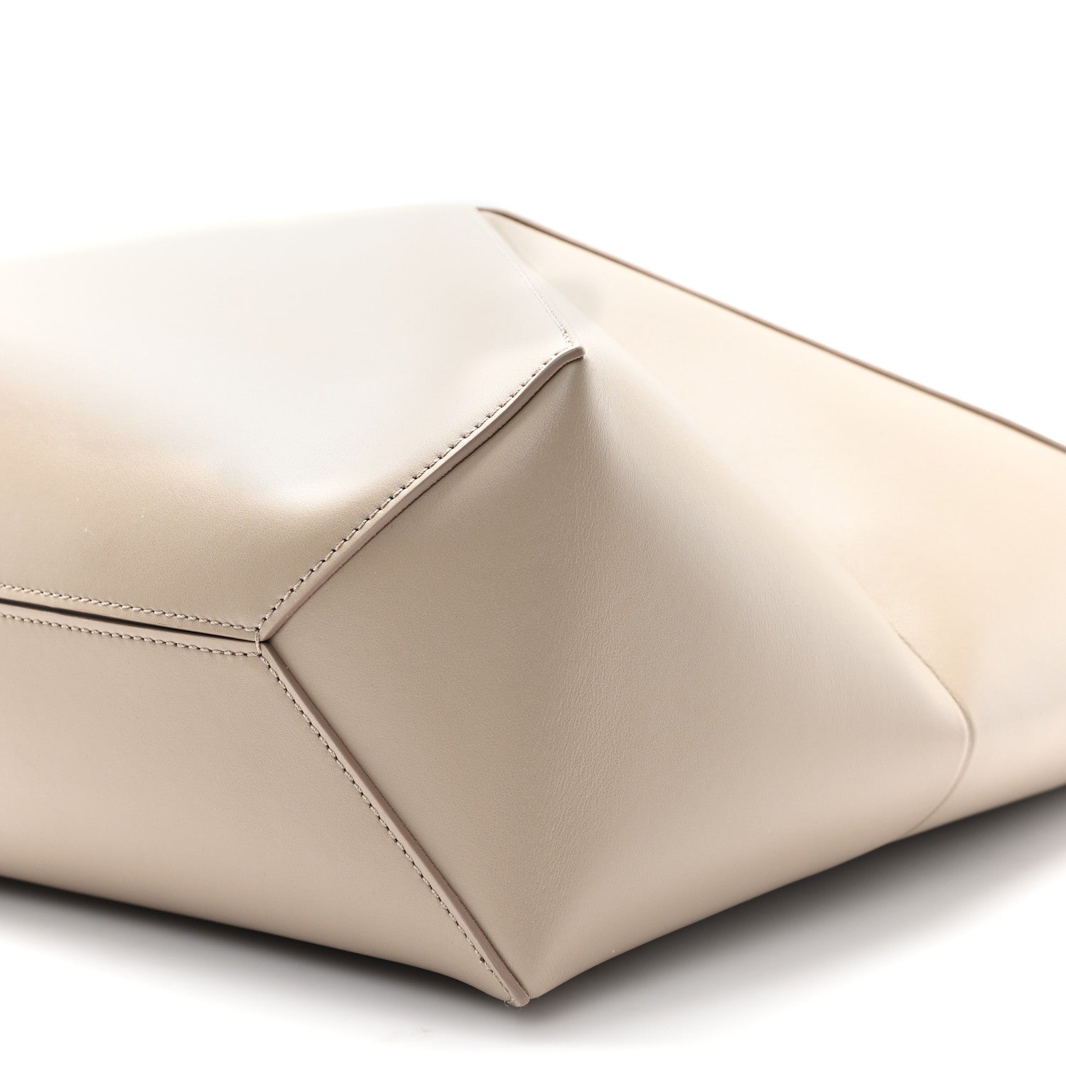 Loewe Shiny Calfskin Medium Puzzle Fold Tote Sand 1756479