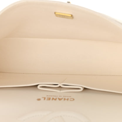 Chanel Caviar Quilted Medium Double Flap White 5 of 10