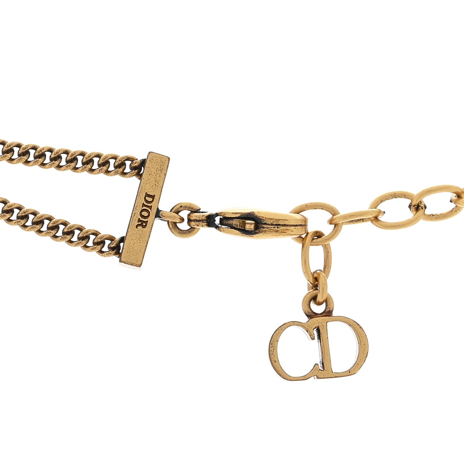 Christian Dior Metal J'Adior Choker Necklace Aged Gold 3 of 3
