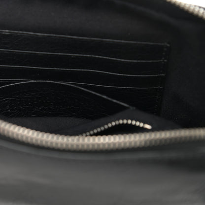 Balenciaga Agneau Classic Silver Hardware Pouch With A Chain Crossbody Black 7 of 11