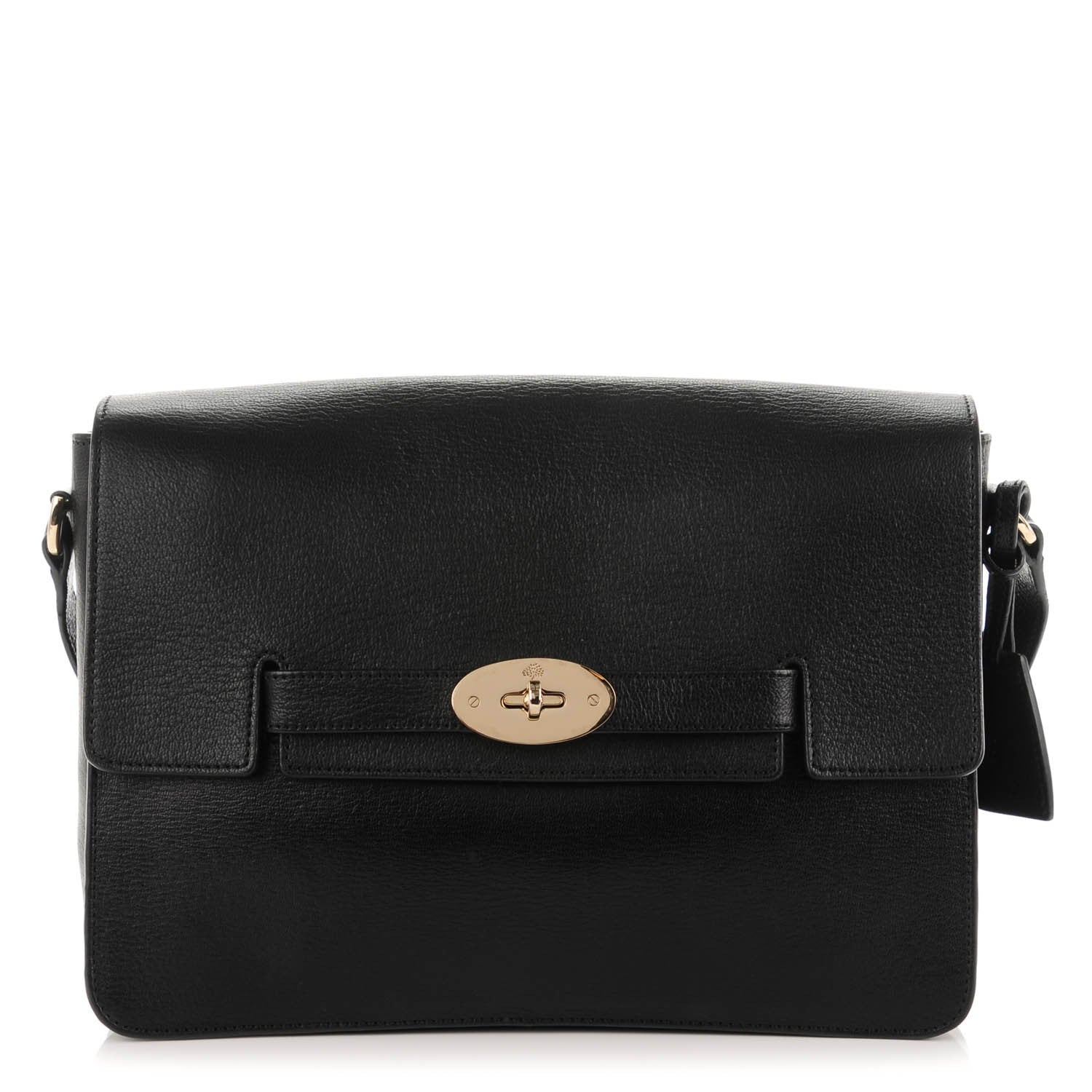 Mulberry Shiny Goatskin Large Bayswater Shoulder Bag Black 1 of 7