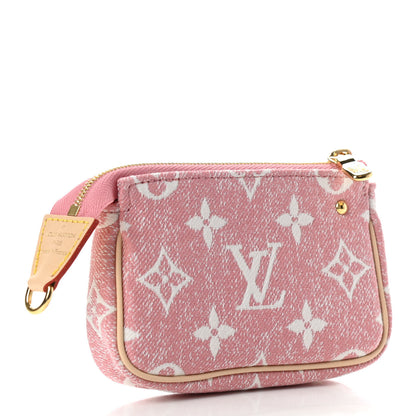 Louis Vuitton Denim Jacquard Monogram Micro Pochette Accessories Rose 3 of 6