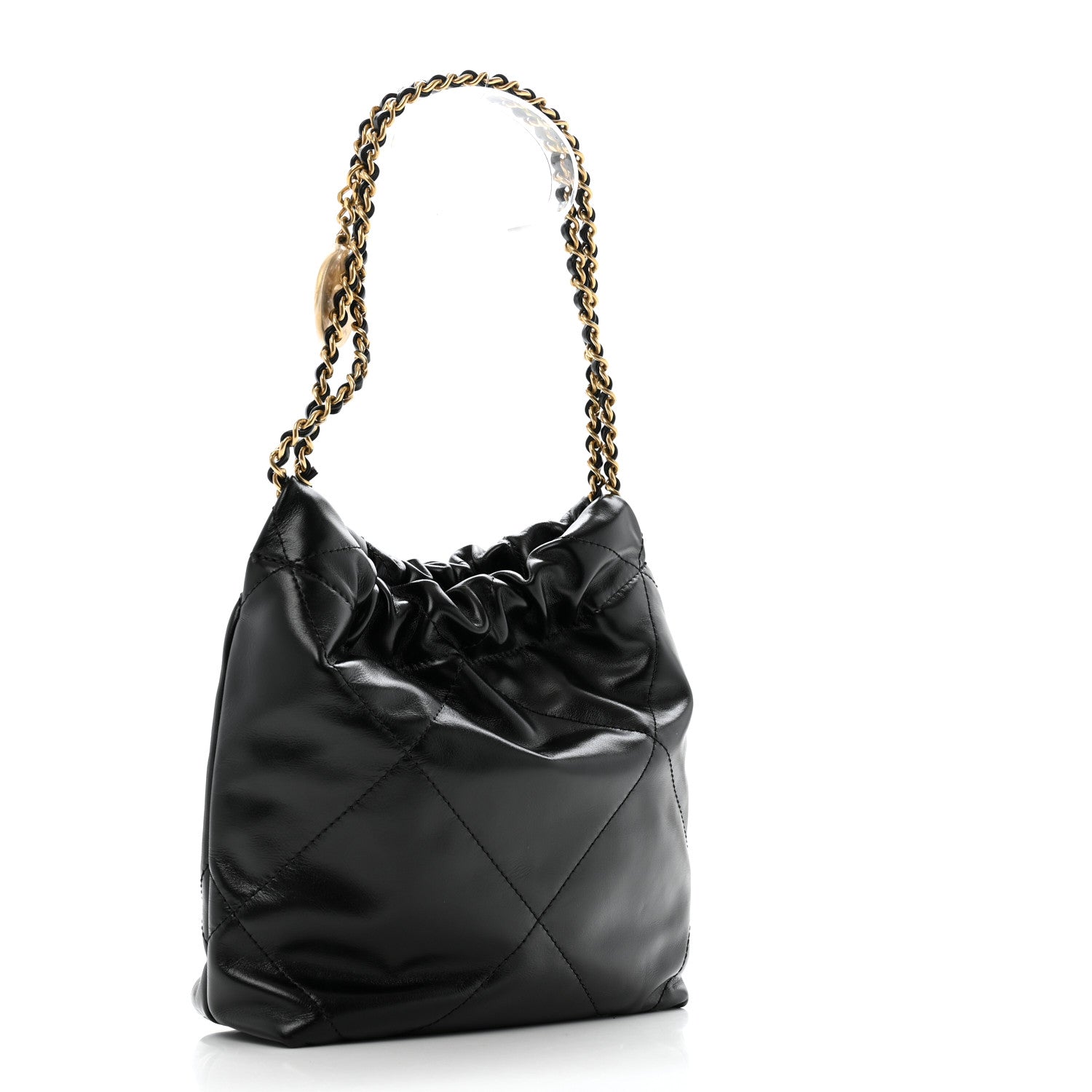 Chanel Shiny Calfskin Quilted Mini Chanel 22 Black 3 of 11