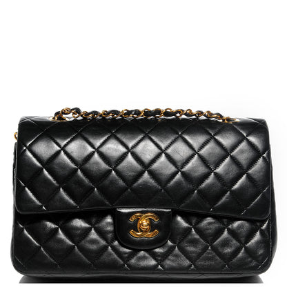 Chanel Lambskin Medium Double Flap Black 1 of 9