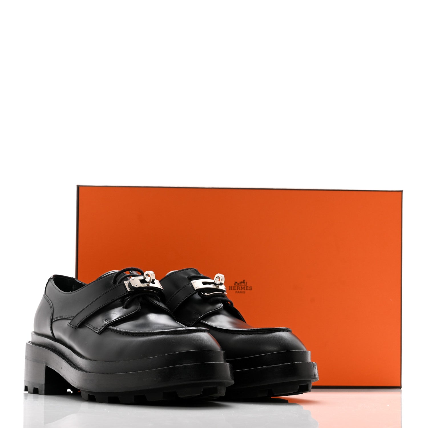 靴 HERMES Glossy Hermes Glossed Calfskin First Oxford 38.5 Black 1506072 – FASHIONPHILE