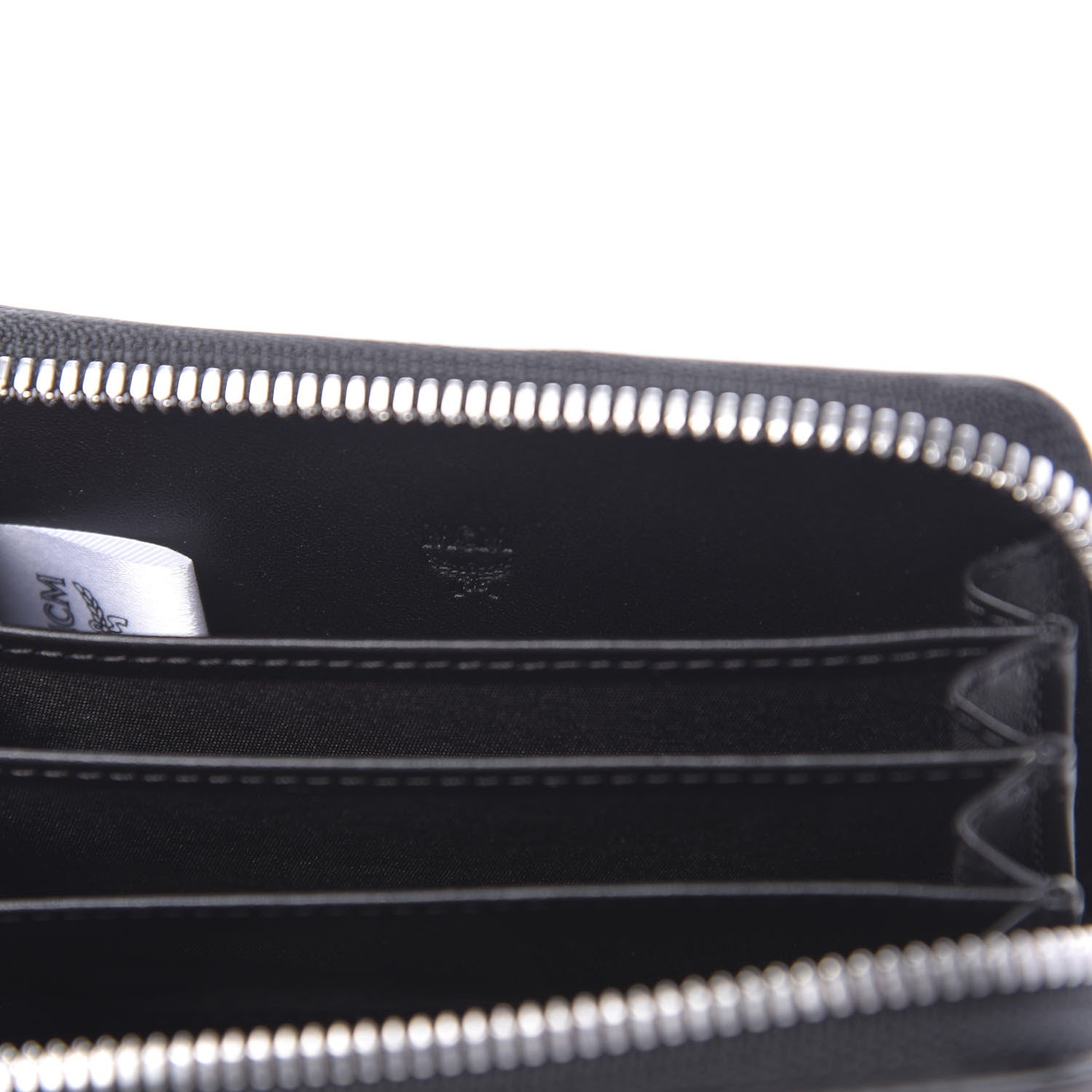 MCM Calfskin Mini Pop Rabbit Zipped Card Wallet Black 6 of 8