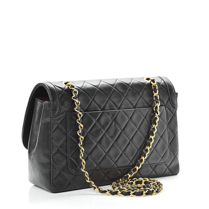 Chanel Lambskin Quilted Medium Single Flap Black 4 of 17