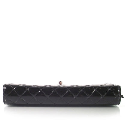 Chanel Patent Quilted Clutch Bag Black 4 of 8
