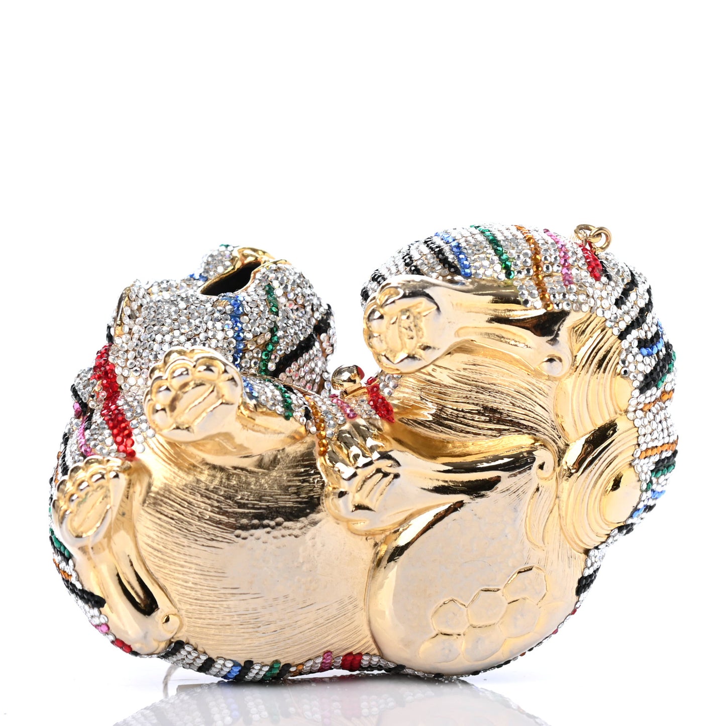 Swarovski Crystal Ming Dragon Minaudiere Clutch Multicolor