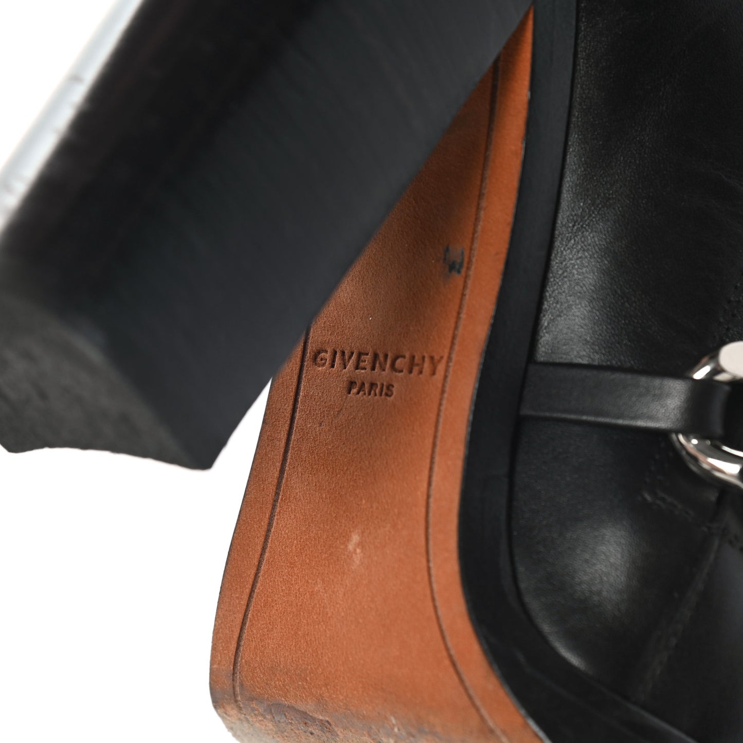 Calfskin Mibotte Chain Boot 35 Black
