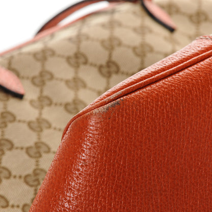 Gucci Monogram Medium Bree Zippered Tote Beige Orange 10 of 11