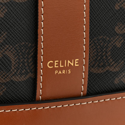 Celine Triomphe Canvas Calfskin Small Bucket Bag Tan 6 of 17