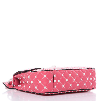 Valentino Garavani Lambskin Medium Free Rockstud Spike Shoulder Bag Shadow Pink 4 of 9