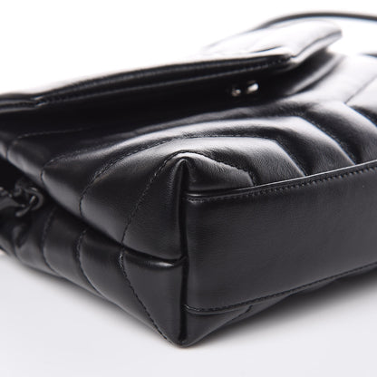 Saint Laurent Calfskin Y Quilted Monogram Toy Loulou Crossbody Bag Black 9 of 14