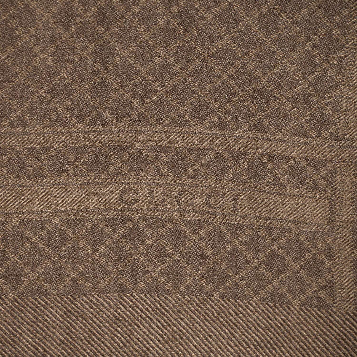 Gucci Wool Silk Fox Fur Diamante Shawl Scarf Brown 4 of 6