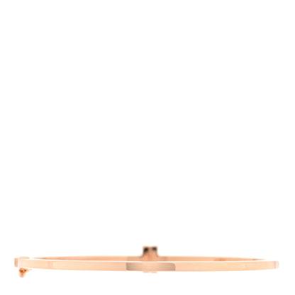 Tiffany 18K Yellow Gold Diamond T Hinged Wire Bangle Bracelet 2 of 4