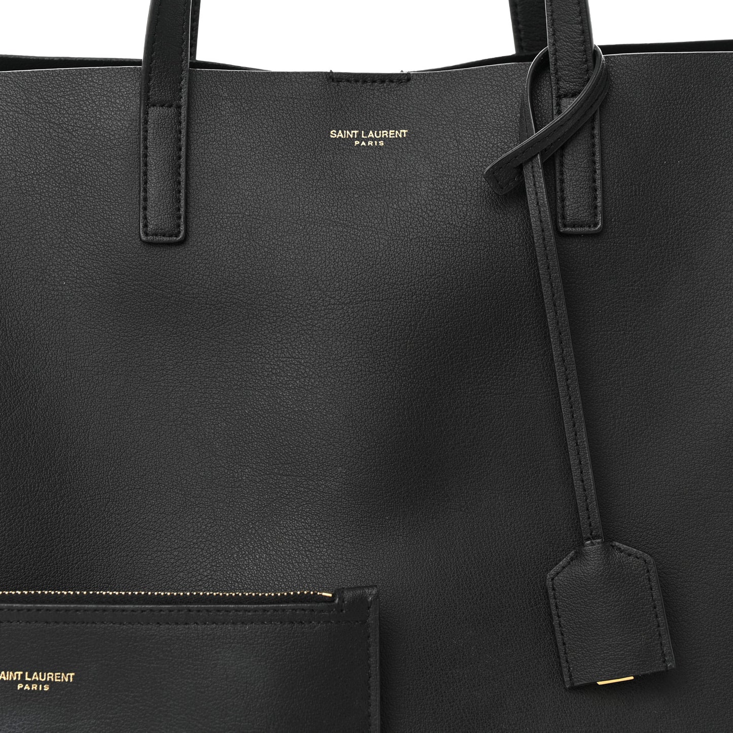 Calfskin Large Shopping Tote Black