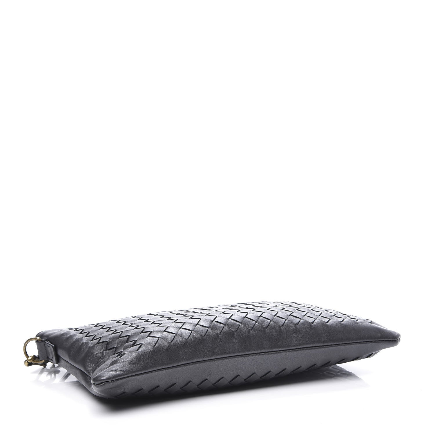 Bottega Veneta Nappa Intrecciato Biletto Chain Crossbody Antique Silver 3 of 9