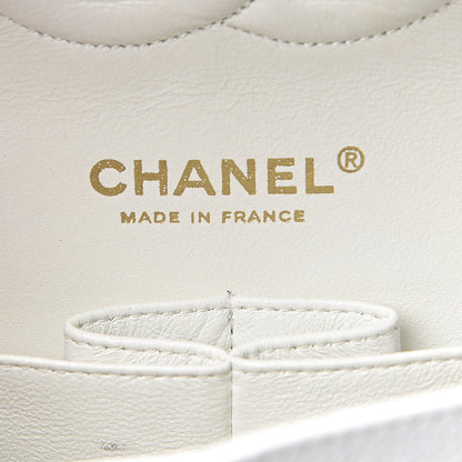 Chanel Caviar Quilted Medium Double Flap White 6 of 15