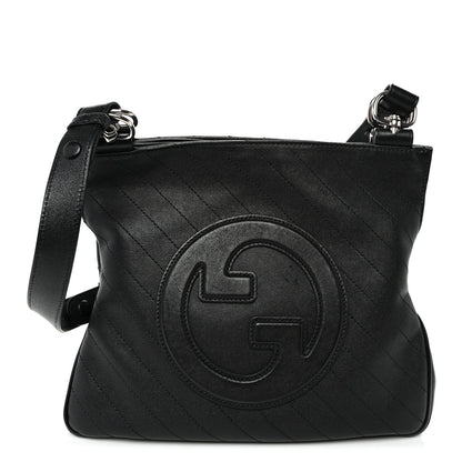 Gucci Sakai Be Green Calfskin Diagonal Stitched Small Blondie Tote  Black 1 of 11