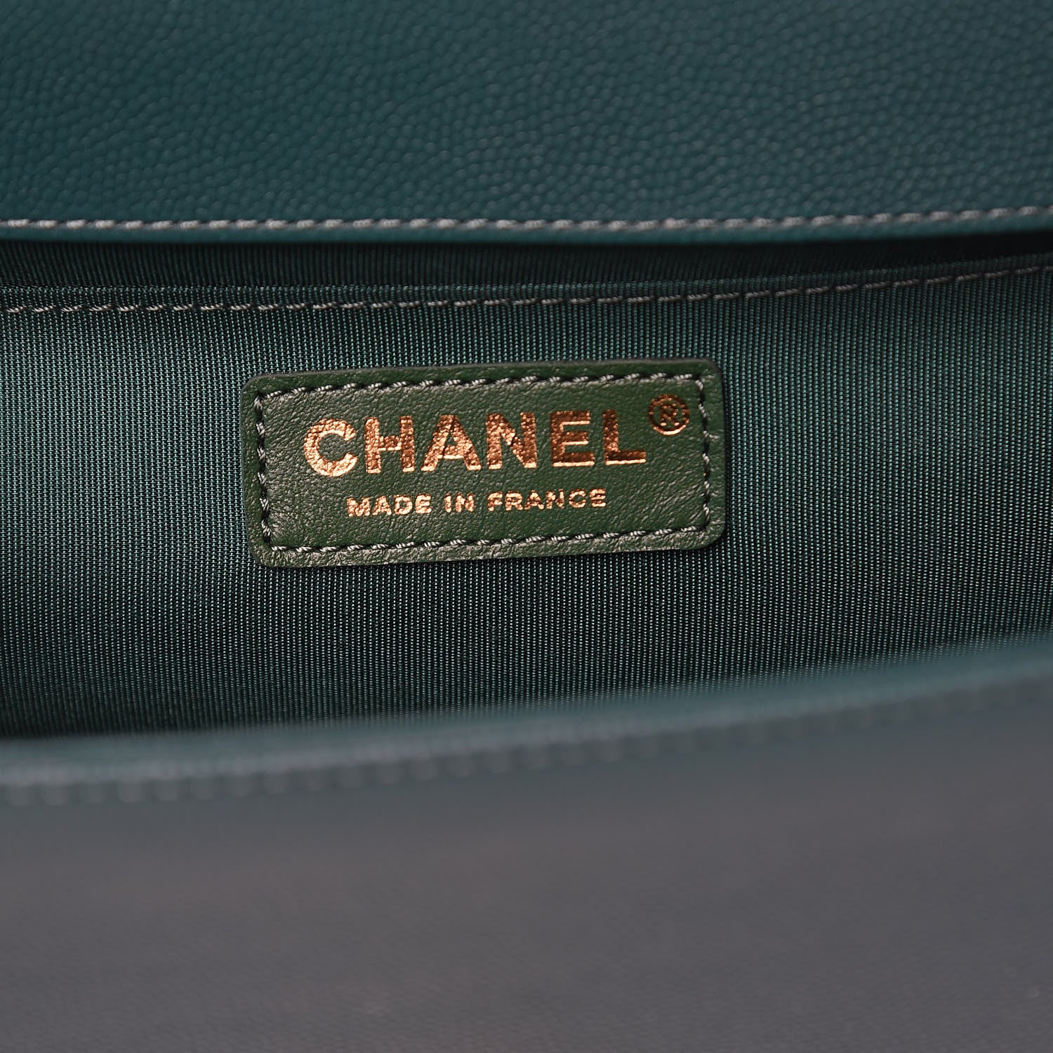 Chanel Caviar Quilted Medium Boy Flap Green 6 of 11