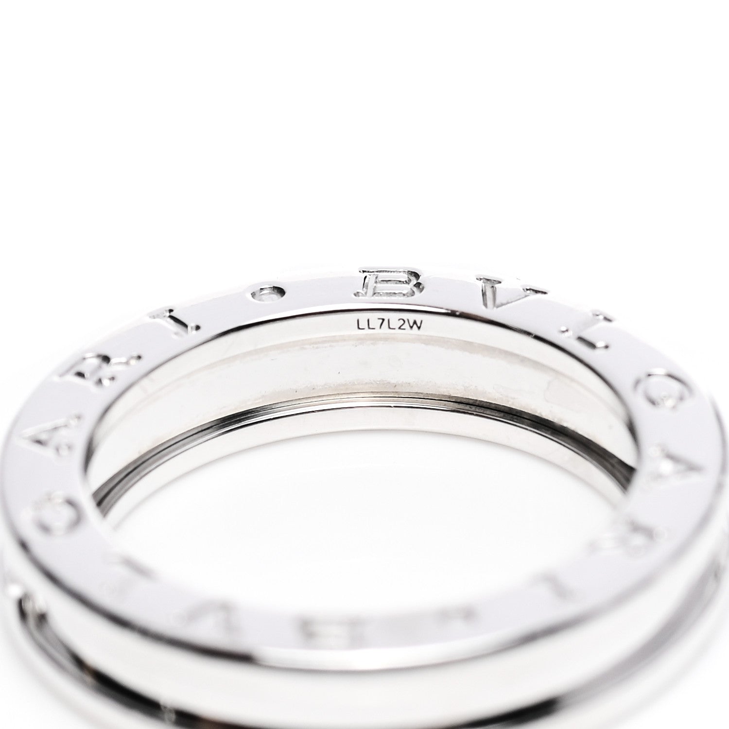 Bulgari 18K White Gold B.Zero1 One-Band Ring 51 5.75 4 of 6
