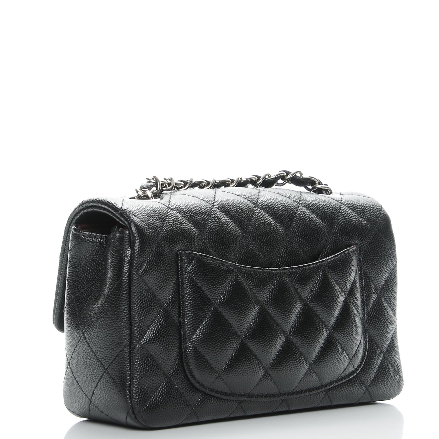 Caviar Quilted Mini Rectangular Flap Black