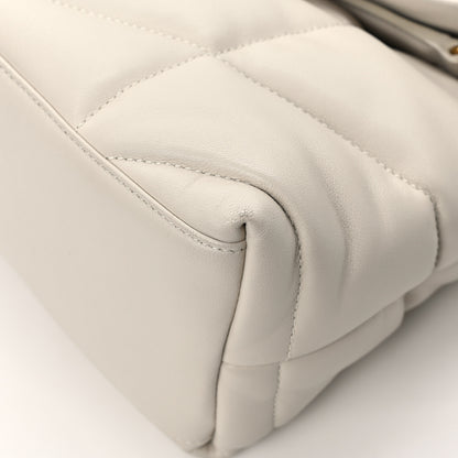 Saint Laurent Lambskin Quilted Small Loulou Puffer Monogram Chain Satchel Crema Soft 11 of 12