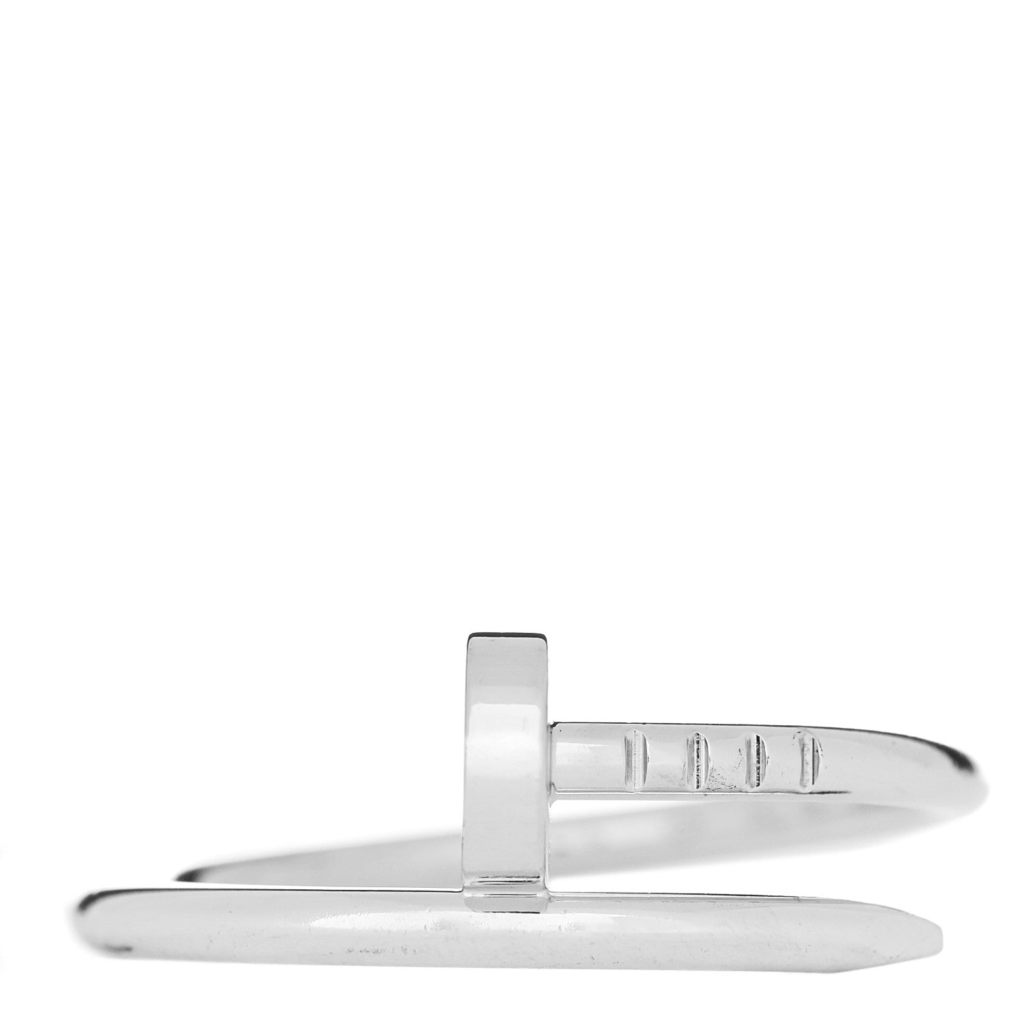 Cartier 18K White Gold Small Juste Un Clou Ring 55 7.25 1 of 4