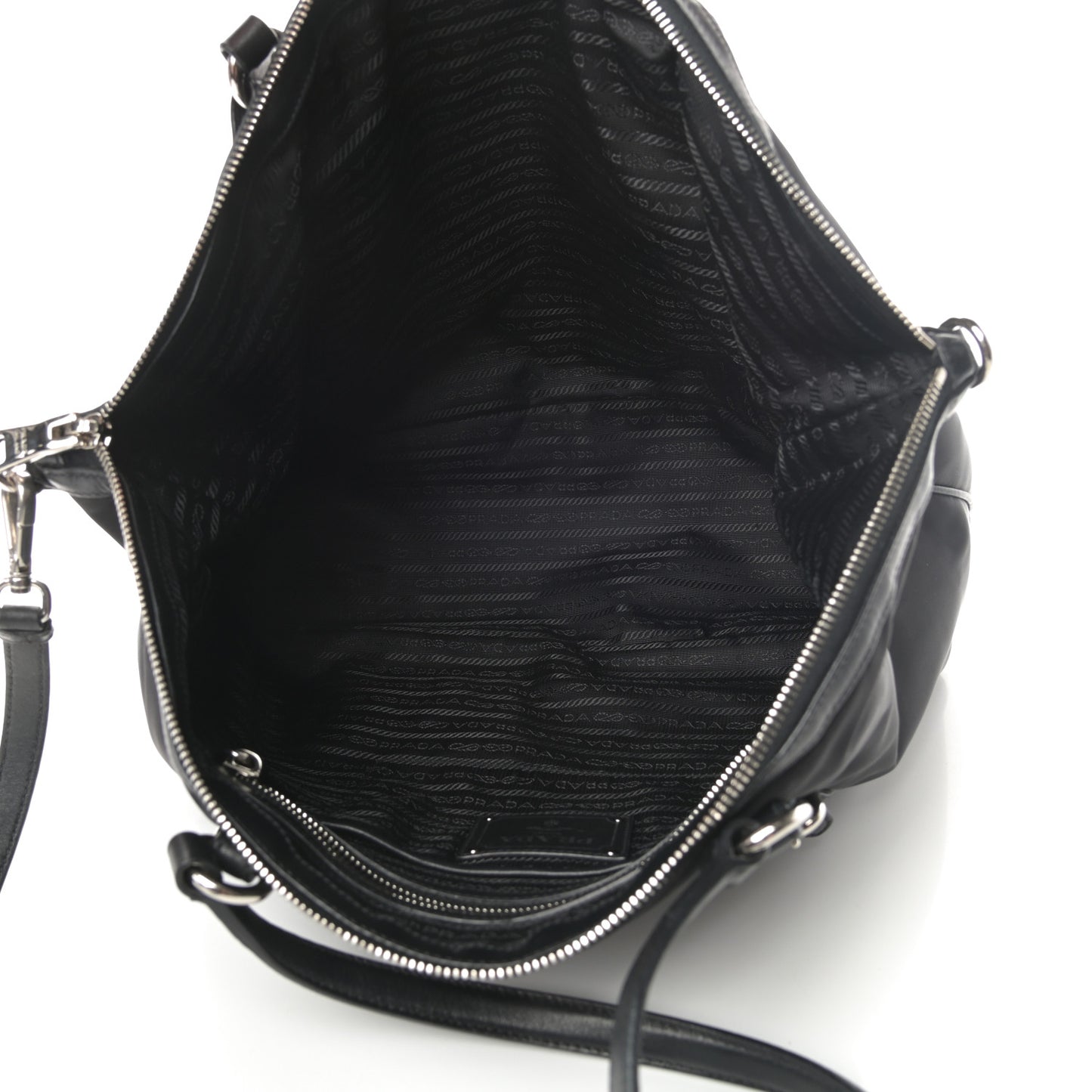Tessuto Nylon Soft Calf Tote Black