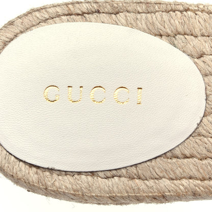 Gucci Nappa Matelasse GG Marmont Espadrille Slippers 38 Great White 6 of 10