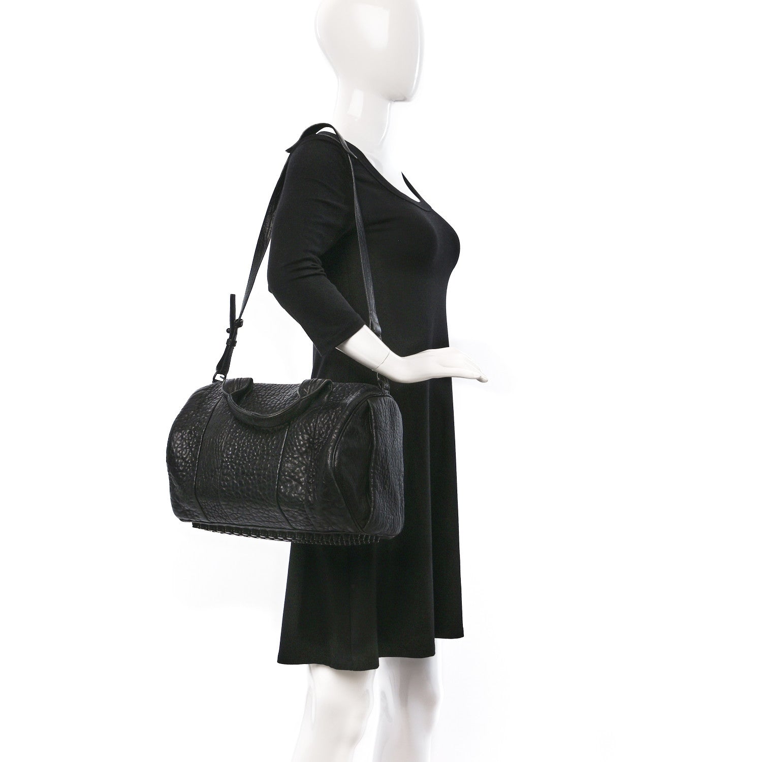 Alexander Wang Pebbled Lambskin Rockie Black Matte Black Hardware 2 of 9