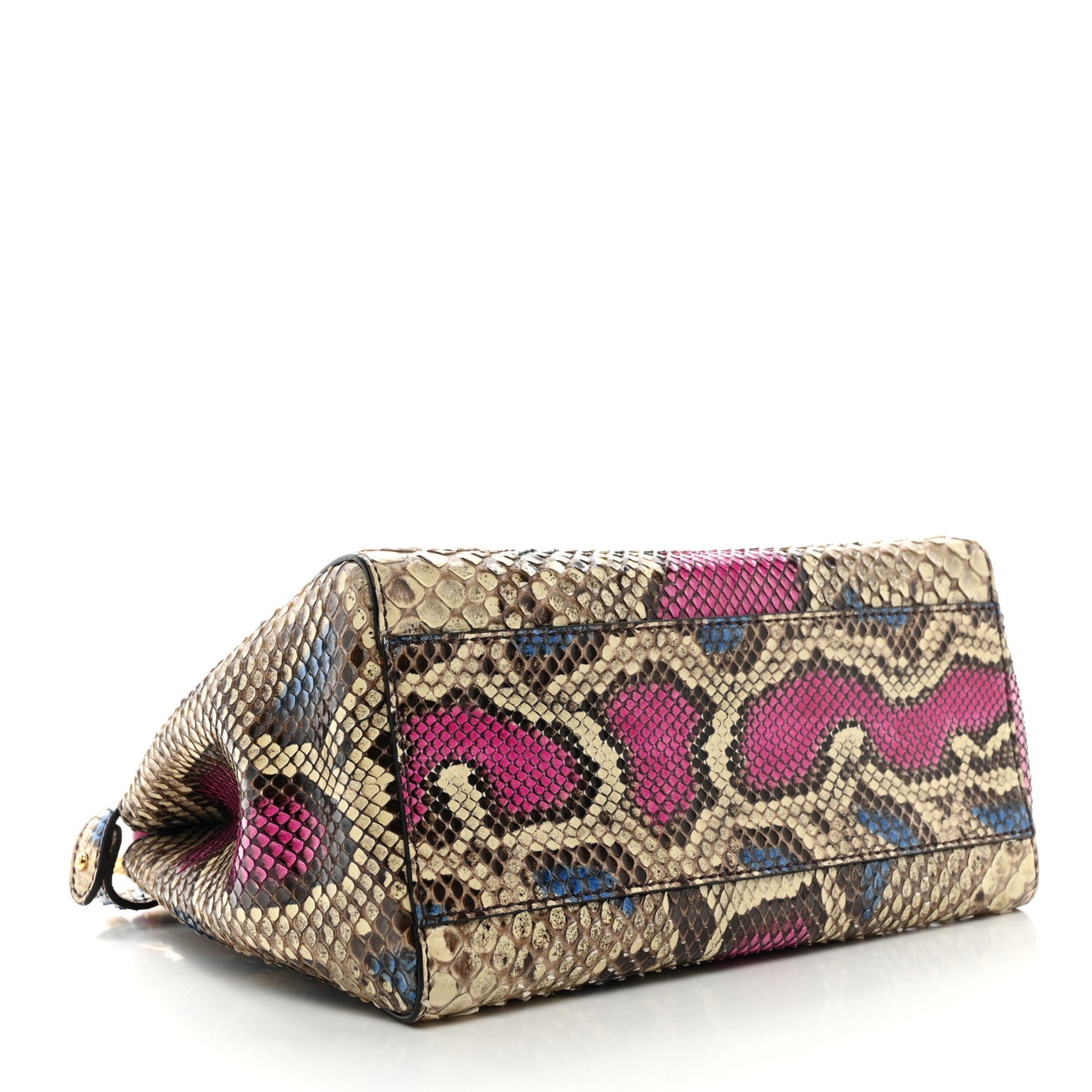 Snakeskin Mini Peekaboo Iconic Satchel Daisy Roccia Magenta