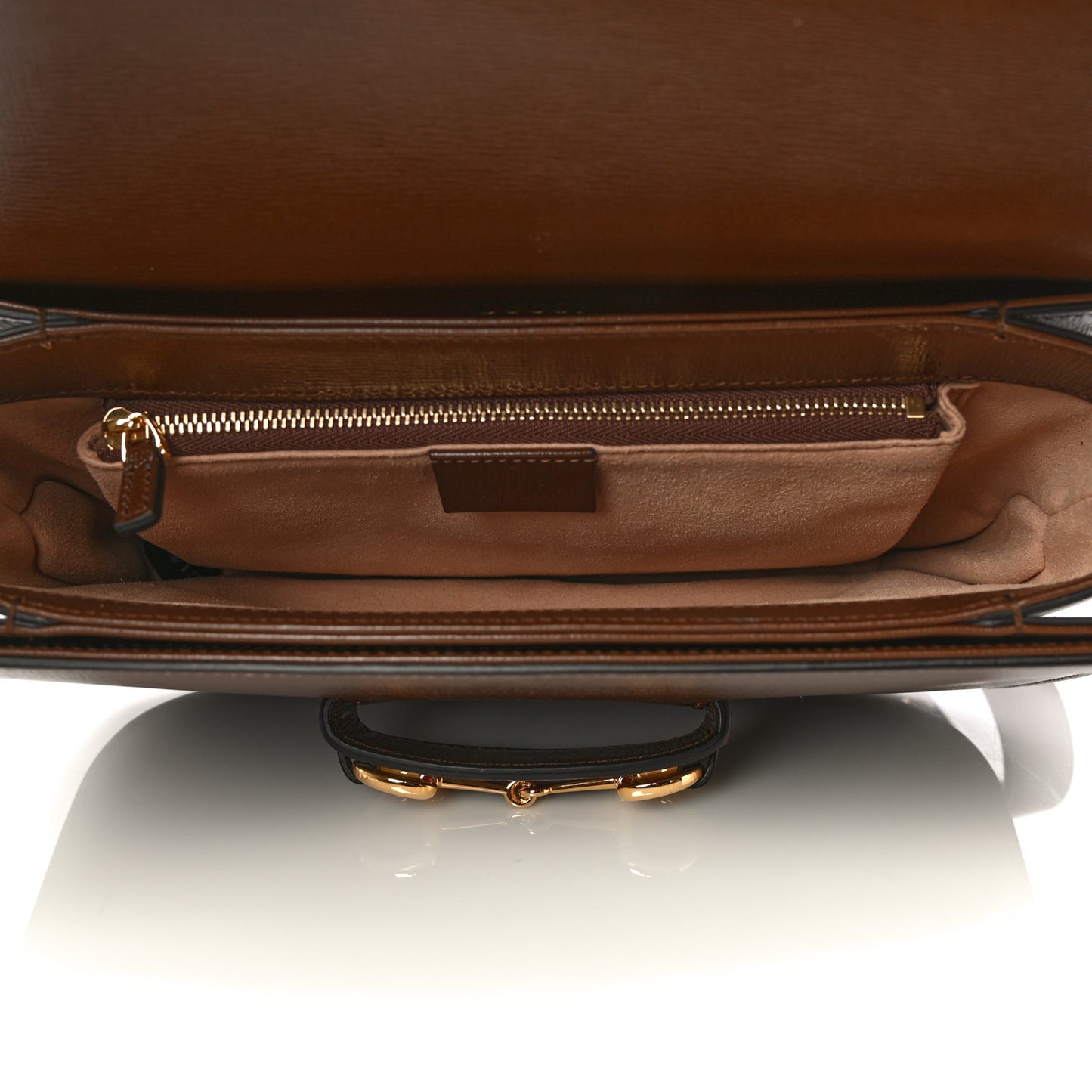 Azalea Calfskin Horsebit 1955 Shoulder Bag Brown Sugar
