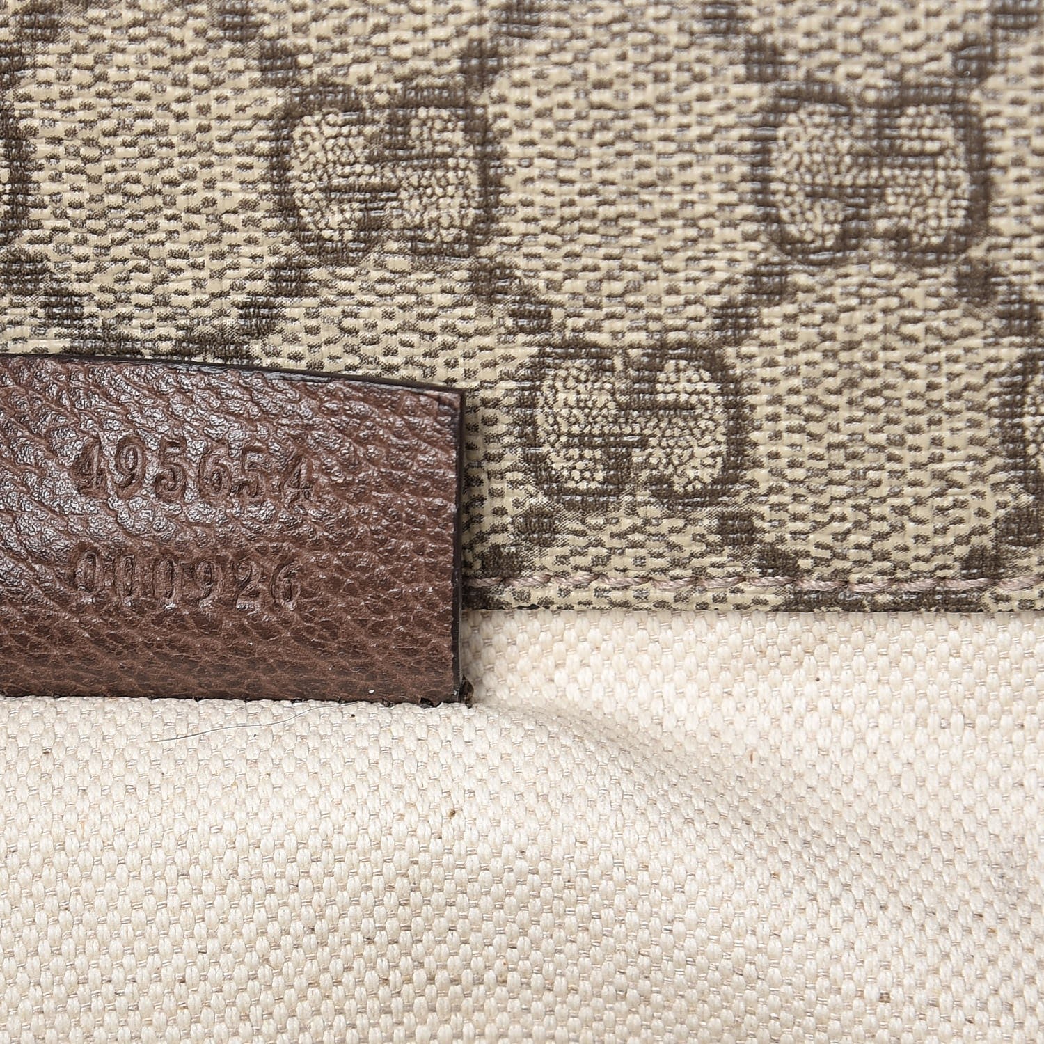 Gucci GG Supreme Monogram Web Neo Vintage Double Flap Messenger Bag Beige New Acero 9 of 15