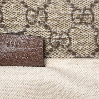 Gucci GG Supreme Monogram Web Neo Vintage Double Flap Messenger Bag Beige New Acero 9 of 14