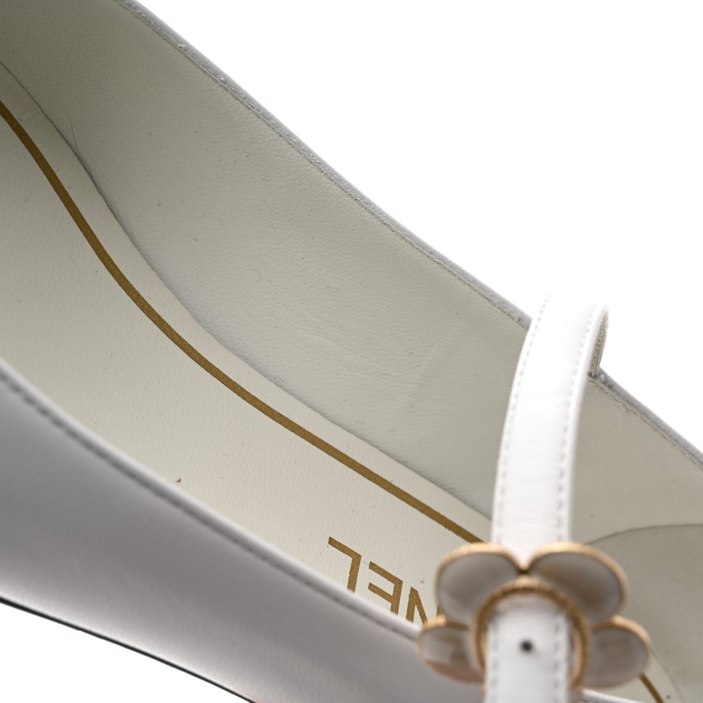 Patent Lambskin Mary Jane Flats 41 White Black