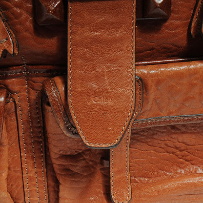 Chloe Leather Elvire Tote Cognac 7 of 8