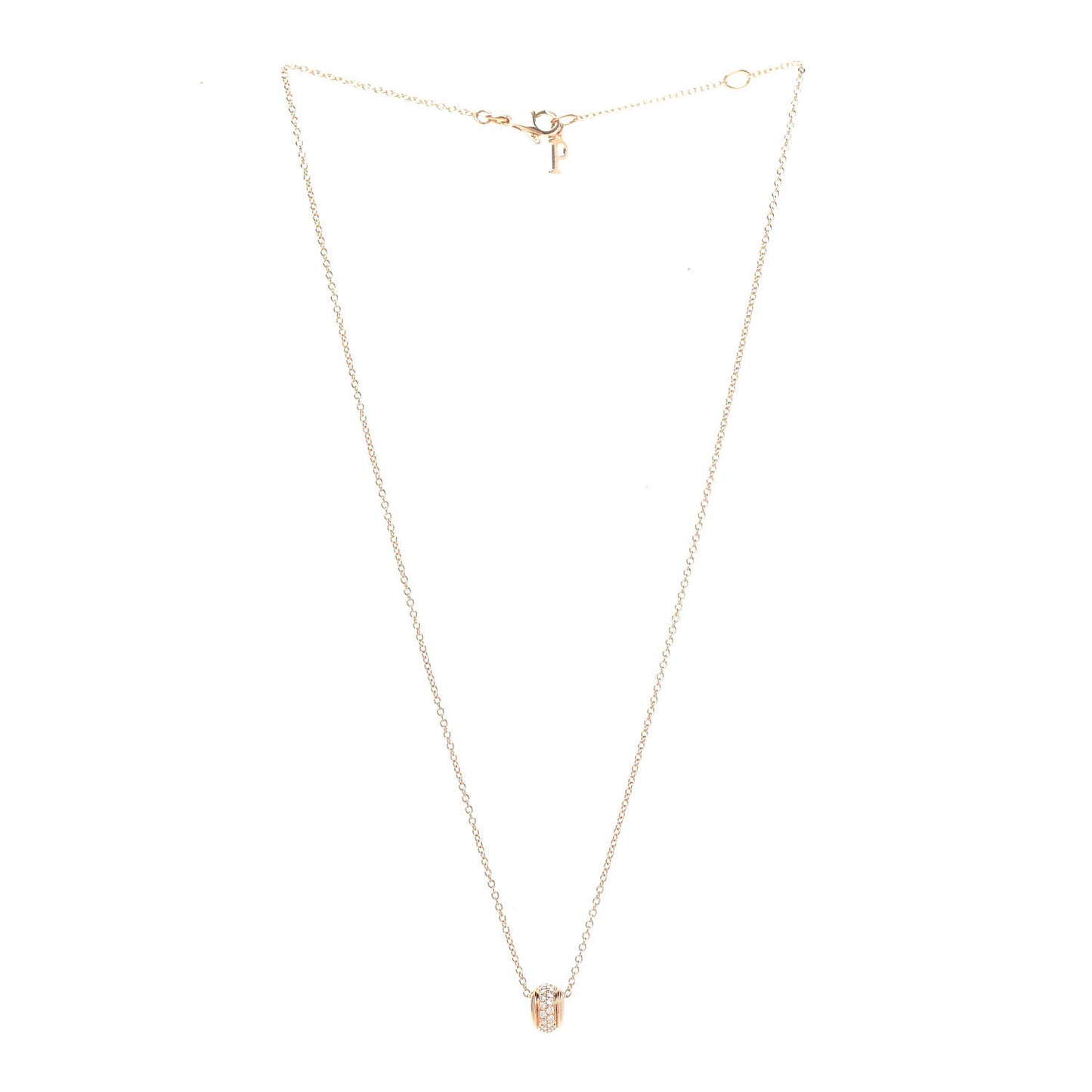 18K Rose Gold Diamond Possession Pendant Necklace