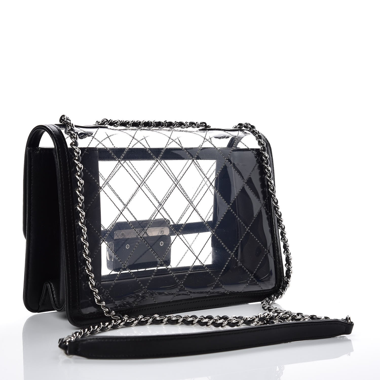 Chanel PVC Lambskin Quilted Beauty Lock Flap Black 3 of 12