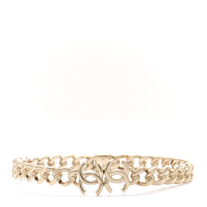 Chanel Metal CC Chain Link Choker Necklace L Gold 1 of 6