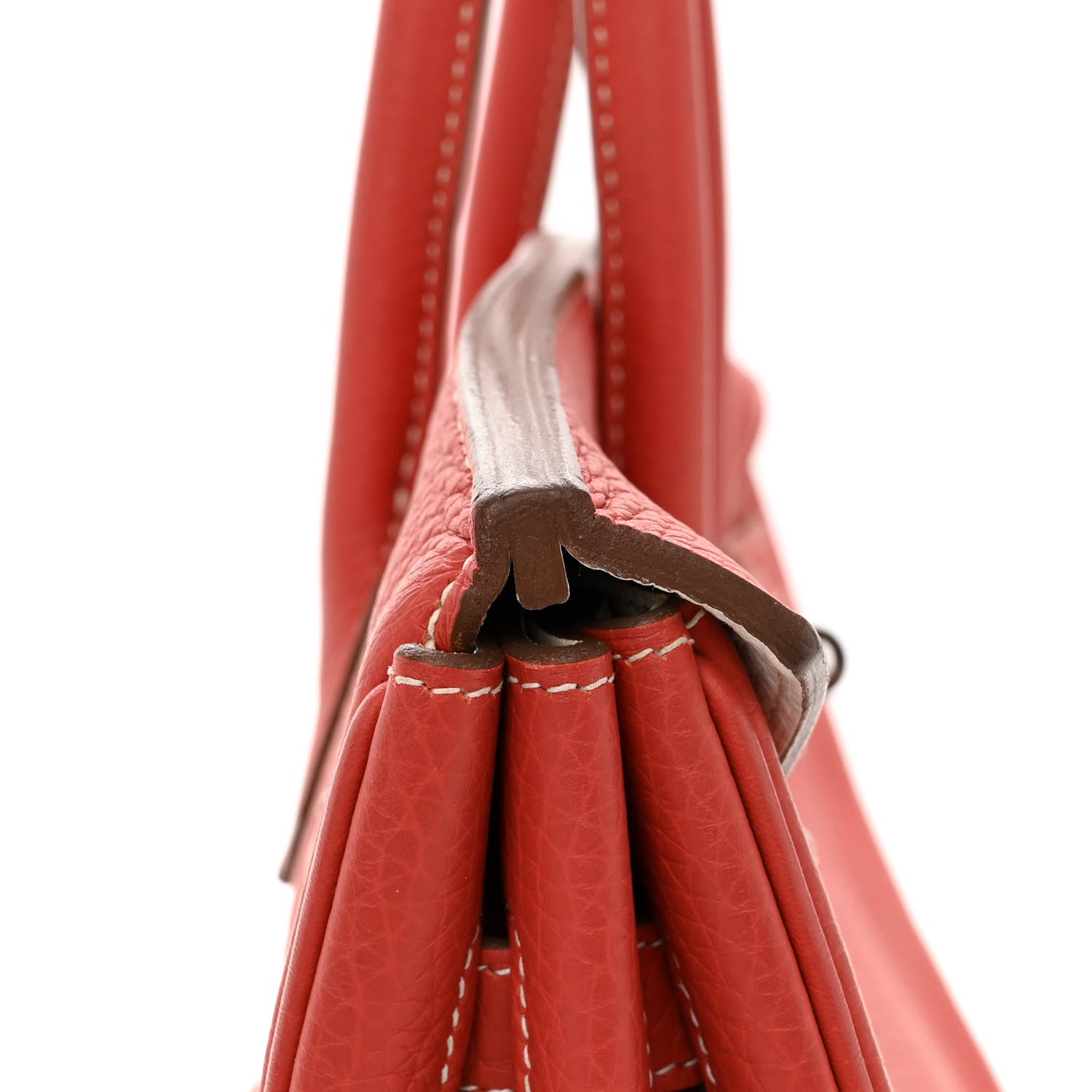 Hermes Taurillon Clemence Eclat Birkin 35 Sanguine White 14 of 18