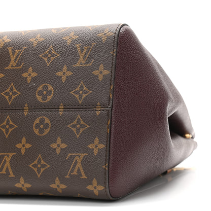Louis Vuitton Calfskin Monogram Fold Tote MM Black Wine Cream 9 of 9