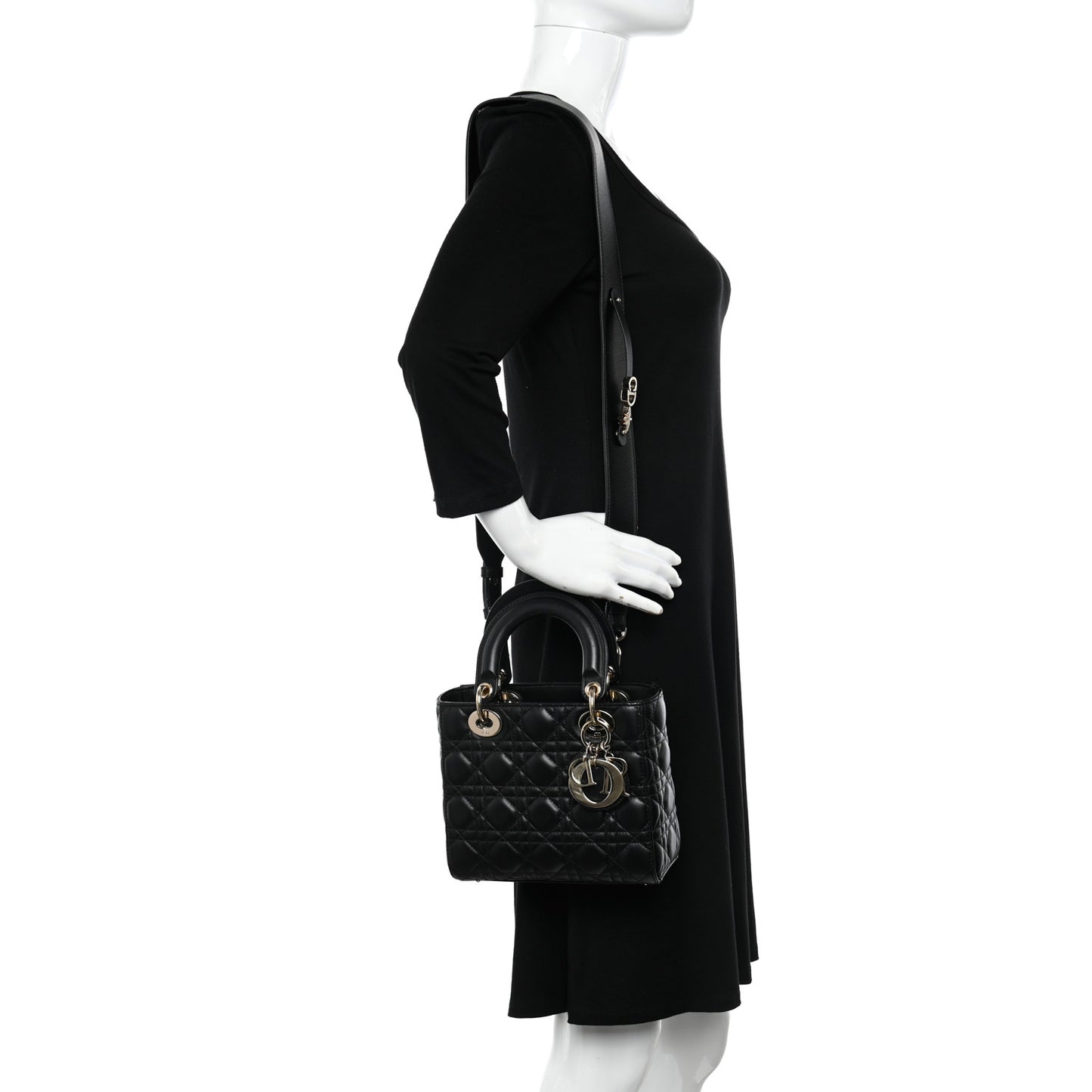 Lambskin Cannage Small My ABCDior Lady Dior Black