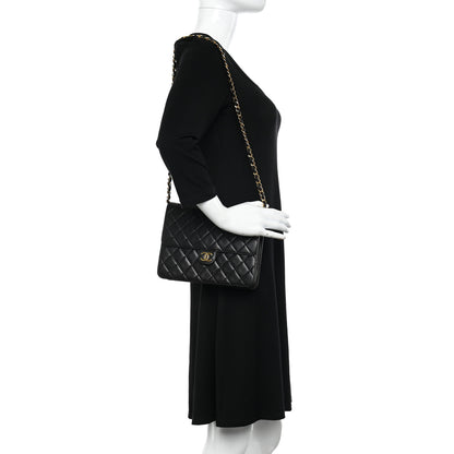 Chanel Lambskin Quilted Small Single Flap Bag Black 2 of 12