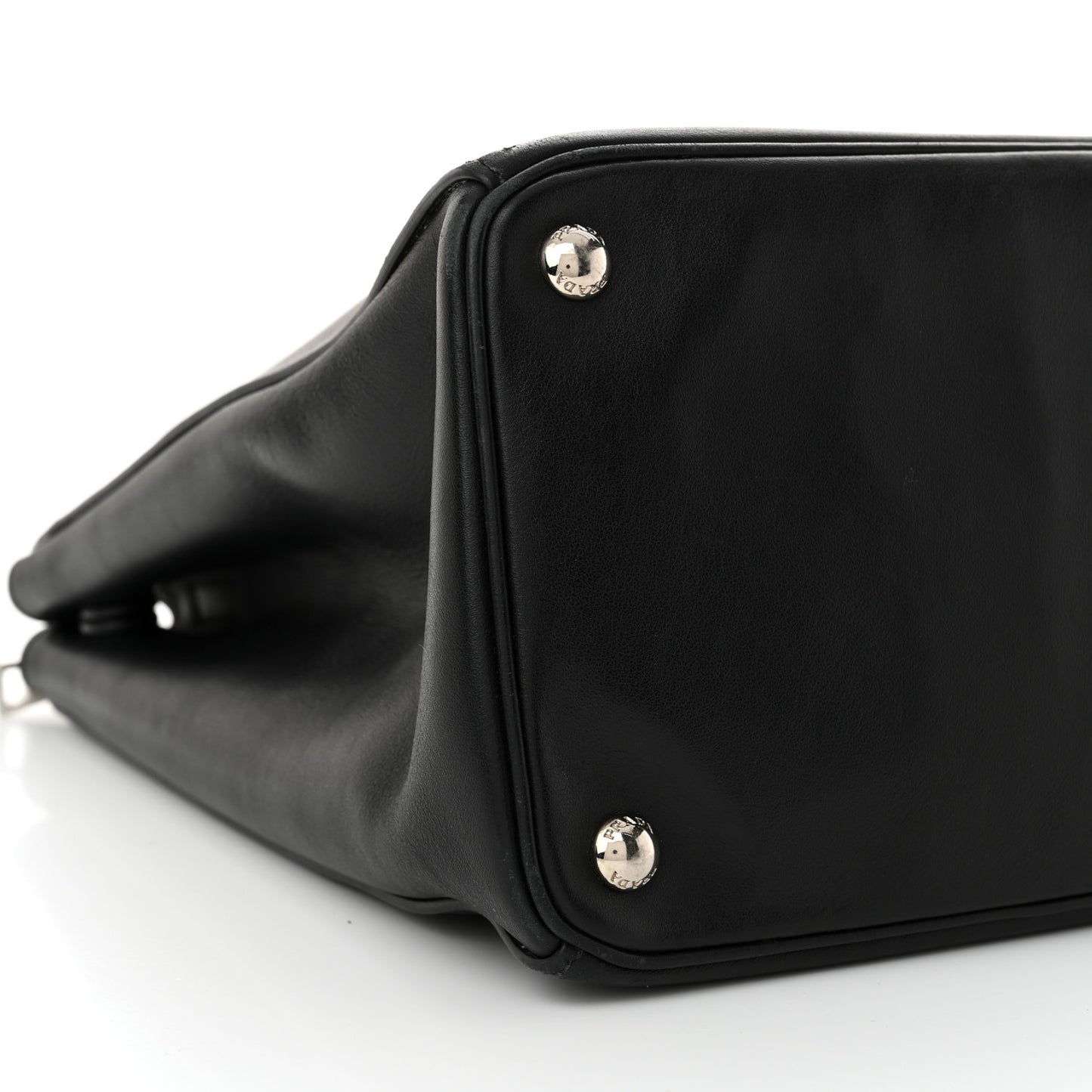 City Calf Bi-Color Medium Galleria Double Zip Tote Black Celeste