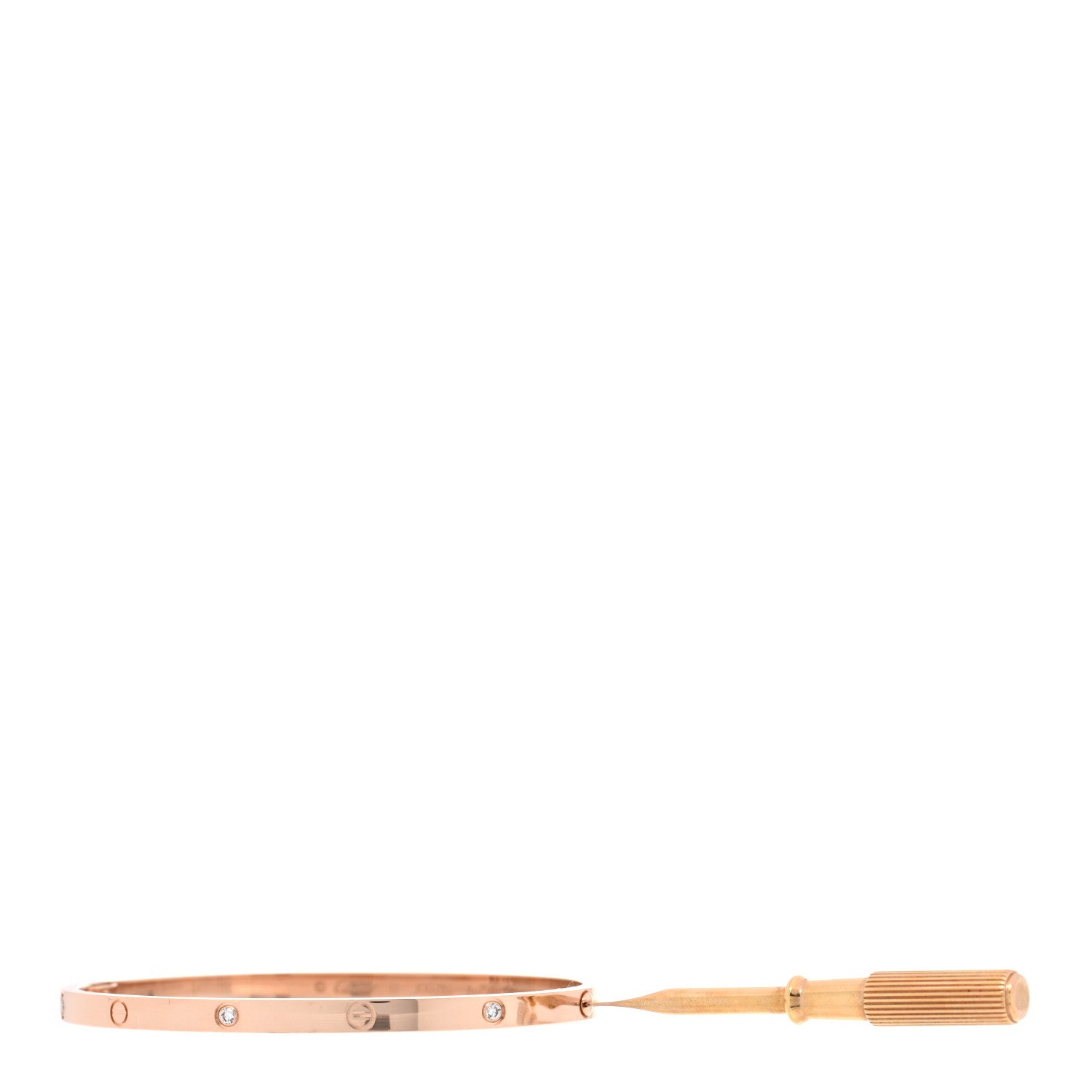 Cartier 18K Pink Gold 6 Diamond Small LOVE Bracelet 17 6 of 6