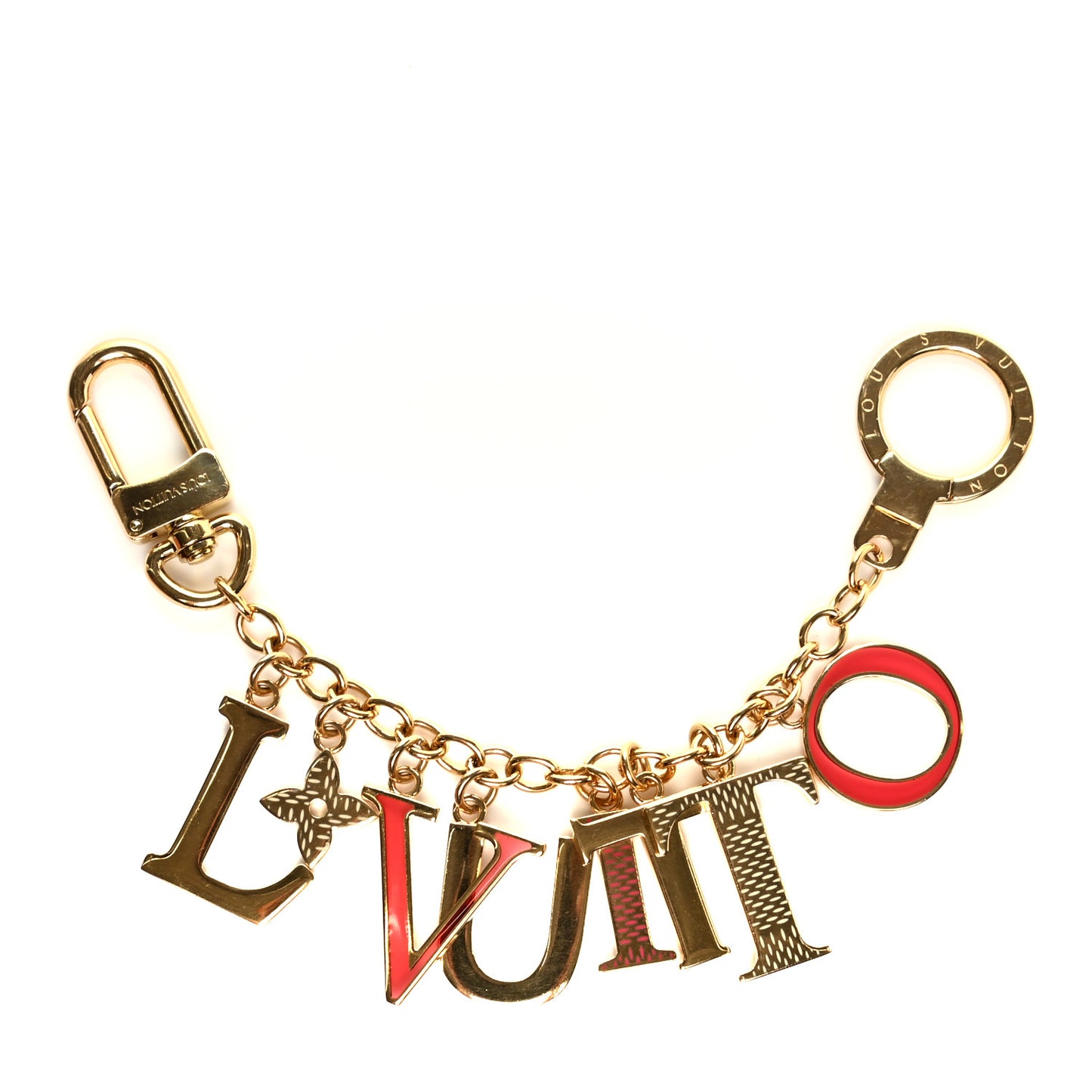 LV Tag Bag Charm Gold