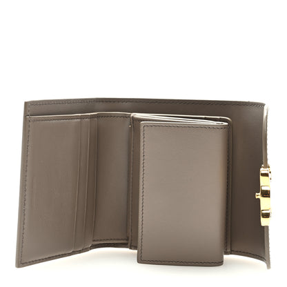 Celine Shiny Smooth Lambskin Small Triomphe Wallet Olive 6 of 6
